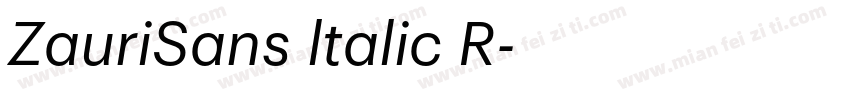 ZauriSans ltalic R字体转换